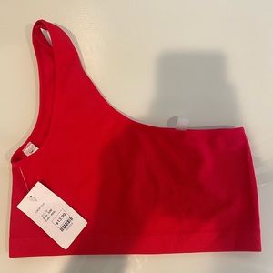 Red crop top